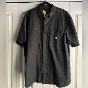 mens carhartt button up shirt